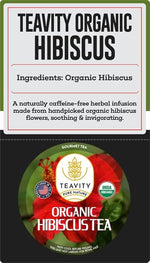 Load image into Gallery viewer, Organic Hibiscus Sabdariffa Tea Organic Naturally Decaf Tea Pods for Keurig by Teavity (12 Tea Pods)