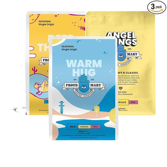 Bean Box Sampler - Roasted by Proud Mary, 3-Pack, Whole Bean, Gourmet Coffee