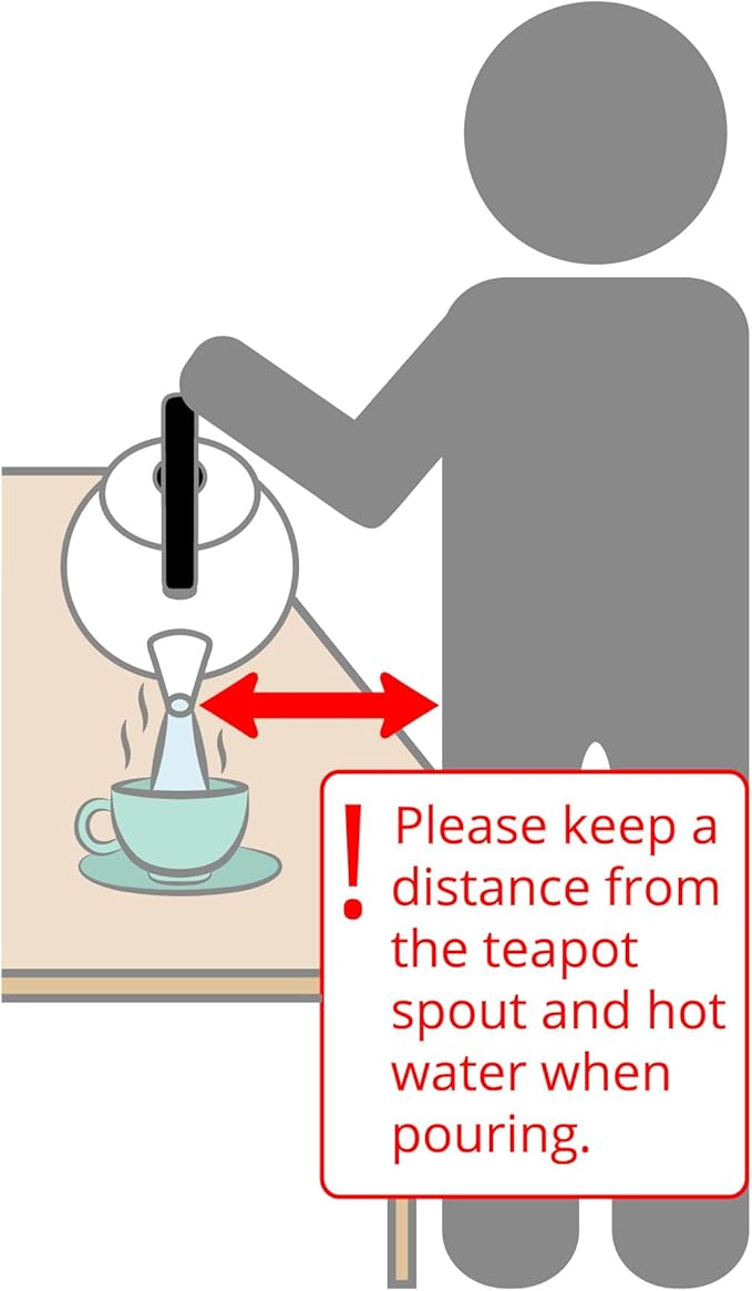 UPware Enamel on Steel Whistling Tea Kettle, Stovetop Teakettle (2.4 Quart, Bee Hive)