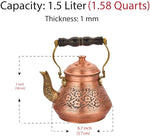 Load image into Gallery viewer, Vintage 100% Solid Pure Copper Turkish TeaPot Tea Kettle Pot for Stovetop Stove Top Traditional Decorative Fancy Arabic Moroccan Party Serving Kitchen Antique Handmade Unique Style Gooseneck Gift