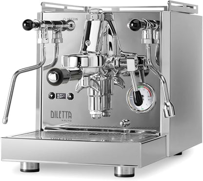Diletta Alto Espresso Machine with Flow Control | Dual Boiler | PID | Shot Timer | Adjustable OPV | (Stainless Steel)