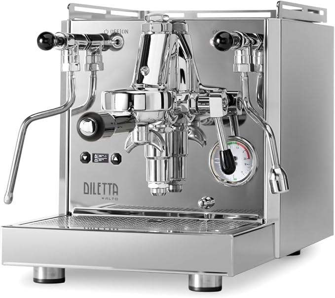 Diletta Alto Espresso Machine with Flow Control | Dual Boiler | PID | Shot Timer | Adjustable OPV | (Stainless Steel)
