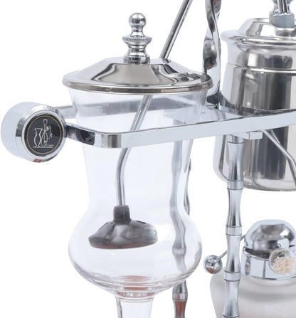 Family Balance Siphon Syphon Coffee Maker Siphon Brewer, Elegant Retro-Style Design Sliver (Sliver)