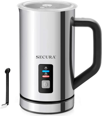 Secura Milk Frother, Electric Milk Steamer Stainless Steel, 16.9oz/500ml Automatic Hot and Cold Foam Maker and Milk Warmer for Latte, Cappuccinos, Macchiato, 120V