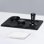 Load image into Gallery viewer, IKAPE 53MM Coffee Tamper Set Black 6 IN 1, Espresso Tamper, Distributor, Magnetic Dosing Funnel, Silicone Mat, Puck Screen, Cleaning Towel