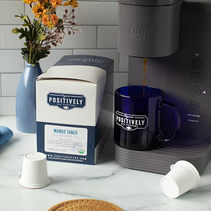 Organic Positively Tea Company, Mango Tango Black Tea, K-Cup Compatible, 96 Pods