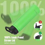 Load image into Gallery viewer, mininoo 24 oz Insulated Water Bottle with Straw, Stainless Steel Double Wall Vacuum with Straw Lid &amp; Chug Lid, Leak Proof, BPA Free, Keep Cold for 24H &amp; Hot for 12H(Green)