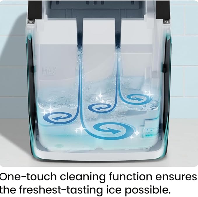 ICEMAN Dual-Size Ice Maker Countertop - Portable Ice Machine, Large and Small Ice Machine Maker with Self Cleaning, 9 Cubes in 7 Mins, 22lbs/24hrs, for Home, Kitchen, Office, Party, Ice Scoop Included