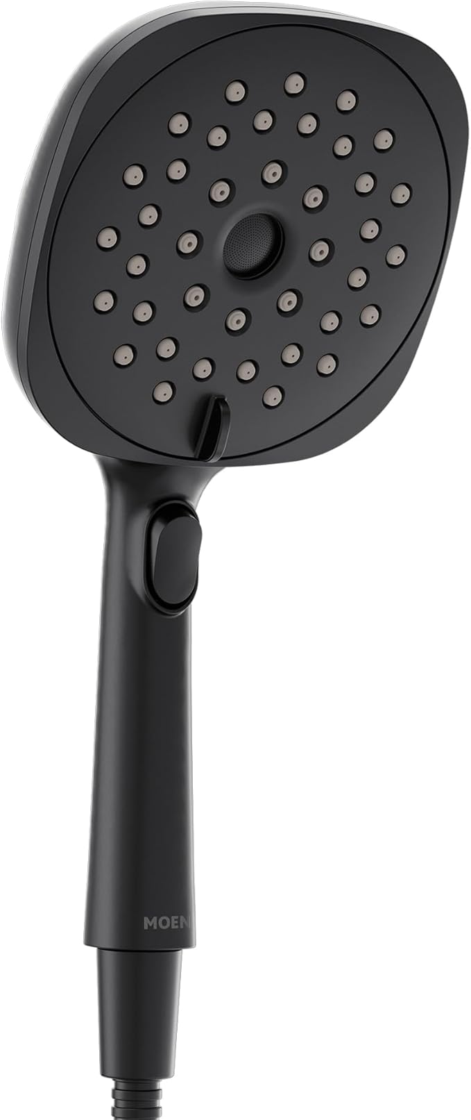 Moen Verso Eco-Performance Infiniti Dial Square Handheld Shower, 5-Inch Diameter Spray Head, Matte Black, 220H5EPBL