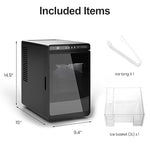 Load image into Gallery viewer, HEYNEMO Clear Ice Maker – Compact Countertop Ice Machine with 1.6" Square Ice Cubes, Fast 10-Min Ice Production, Self-Cleaning,LED Light &amp; Timer，Portable Electric Ice Maker for Kitchen, Bar, RV, Black
