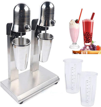DNYSYSJ Electric Milkshake Maker Machine 2 Cup Commercial Blender for Shakes and Smoothies Stainless Steel Ice Cream Drink Mixer Blender
