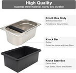 Load image into Gallery viewer, Espresso Knock Box, Coffee Knock Box for Espresso Grounds Disposal, Large Capacity, Equipped with Noise, Reduction Rubber Ring &amp; Steel Holder, Ideal Tool for Espresso Machines, Black (Large)