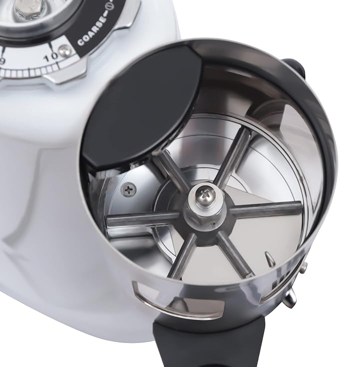 Professional Electric Coffee Grinder,110V 350W Espresso Coffee Grinder Burr Mill Machine for Home Commercial Burr+Hopper