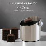 Load image into Gallery viewer, Espresso Knock Box, Large Capacity &amp; Non-Slip Base Coffee Knock Box, Barista Tools, Espresso Machine Accessories (Silver)