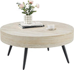 Load image into Gallery viewer, 31.5" Modern Round Coffee Table,Small Coffee Tables Center Table with Metal Legs Wood Mars Marble-Patterned Tabletop for Living Room Office Apartment,Easy to Assemble, Wood Mars Marble