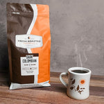 Load image into Gallery viewer, Fresh Roasted Coffee,100% Dark Colombian, 5 lb (80 oz), Med-Dark Roast, Whole Bean, Kosher
