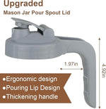 Load image into Gallery viewer, Cold Brew Coffee Maker Pitcher,64 Oz Heavy Duty Glass Mason Jar Pitcher with V-shaped Pour Spout Handle Lid,Stainless Steel Filter for Iced Coffee,Iced tea,Fruit Drinks,lemonade - Gray