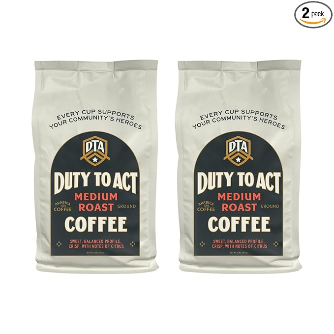 Duty to Act Medium Roast Ground Coffee, 2 lbs (Pack of 2)