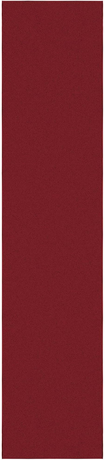 Ottomanson Hallway Runner Rug 2'7" x 12' Non Slip Solid Area Rugs Easy to Clean Laundry Rug Runner Durable & Pet Friendly Floor Carpet Runners for Hallways Entryway Living Room Kitchen, Red