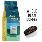 Load image into Gallery viewer, Door County Coffee Heavenly Caramel Flavored Whole Bean - 10 oz Bag - Medium Roast - 100% Specialty Arabica - Flavored Gourmet - Heavenly Caramel