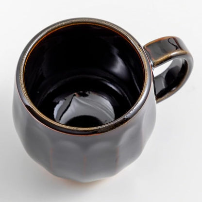 Asayu Japan Ceramic Coffee Pour Over Maker Set in Chocolate Brown, Slow Brewing Paper Filter Holder and Dripper with 3 Holes for Coffee and Tea (Complete 2PCS Set)