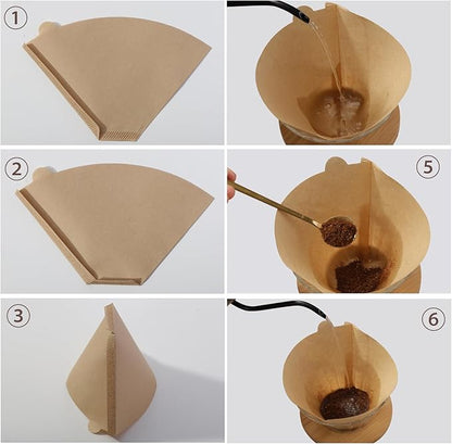 200 Count #4 Cone Coffee Filters 8-12 Cups, Disposable Coffee Filters 4 Cone Paper Unbleached Natural 4 Filters Paper Compatible with Ninja, Drip and Pour Over Coffee Maker