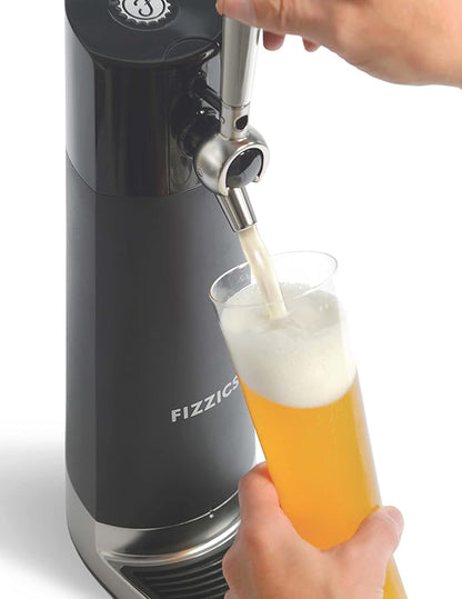 FIZZICS - DraftPour Beer Dispenser - Converts Any Can or Bottle Into a Nitro-Style Draft, Gift for Men and Beer Enthusiast, Beer Tap Draft Machine - Carbon (Pack of 4)