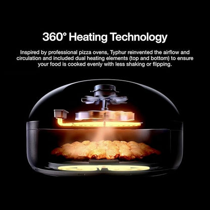 Dome 2 Air Fryer, Extra Large Airfryer with Superior Airflow, Self-cleaning Smart Digital Fryer with PFAS free Basket for Quick Easy Meals, Fits a 12" Pizza or 4-Slice Toast