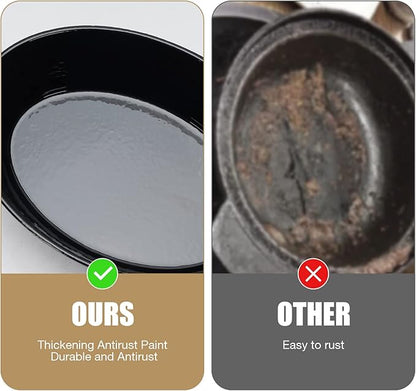 Wood Stove Steamer 2.5 Quart, Wood Stove Humidifier with Decorative Bear Pattern, Cast Iron Steamer for Wood Stove Rust Resistant Matte Black