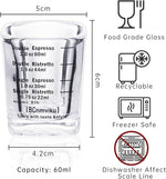 Load image into Gallery viewer, Espresso Shot Glass Liquid Heavy Sturdy Glass Shot Glasses Measuring cup Wine Glass 1 Pack 2oz/60ml By BCnmviku(Sturdy 1Pack)