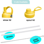 Load image into Gallery viewer, SENDESTAR 40oz Stainless Steel Water Bottle(Cold for 48 Hrs, Hot for 24 Hrs),Double Wall Vacuum Insulated Bottle with Straw Lid, Spout Lid and Flex Cap, Fit in Any Car Cup Holder