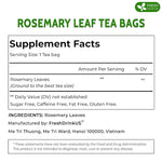 Load image into Gallery viewer, FreshDrinkUS, Premium 100 Rosemary Leaf Tea Bags, Made with 100% Natural Rosemary Dried Leaves, Pure Herbal Tea, No Additives, No Caffeine, No Gluten, Vegan.