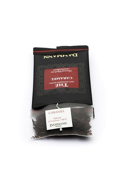 Dammann Freres Sachets, Caramel Toffee Flavored Tea Bags, Premium Gourmet French Tea, Individually Wrapped, 24 Count (Single Pack)