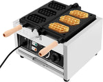 Load image into Gallery viewer, 1.5kw Waffle Stick Making Machine, 14.76x12.99x10.04in Non-Stick Electric Waffles Maker, Stainless Steel Waffle Maker with 3 Honeycomb-Shaped Grids, 122-572℉, Double-Sided Heating, Timer(0-5min)