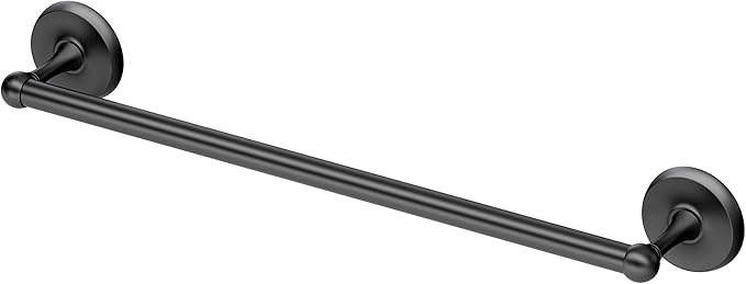 Gatco 5071MX Designer II Towel Bar, 18 Inch, Matte Black | Wall Mounted Towel Holder for Bathroom