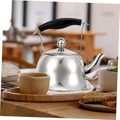 ERINGOGO 2L Whistling Tea Kettle Stovetop, Stainless Steel Teapot Water Kettle with Removable Tea Infuser, Mirror Polished Retro Tea Maker for Gas, Induction