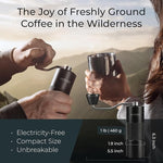 Load image into Gallery viewer, Manual Coffee Grinder by Alpaca Ventures - Stainless Steel Conical Burr Coffee Grinder Manual with Adjustable Setting Double Bearing Hand Espresso Grinder Perfect for Home, Office and Camping