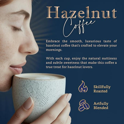 Coffea Flavor Fine Organic Coffee - Hazelnut Ground Coffee Medium Roast | 100% Arabica Coffee| Perfect for Espresso | USDA Certified Organic | Fair Trade | Grown and Roast in the Caribbean |16 Oz