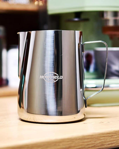 Milk Frothing Pitcher 32 Oz, Milk Frother Cup 304 Stainless Steel Steaming Jug with Clear Scale and Latte Art Pen, Barista Tools for Espresso, Cappuccino, Coffee Machine Accessories (900ml)