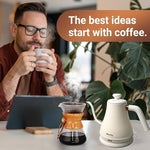 Load image into Gallery viewer, Mecity Electric Kettle Stainless Steel Gooseneck Water Kettle Water Boiler for Pour Over Coffee Fast Heating, Auto Shut Off, 27 fl oz, 1000W, Milk White