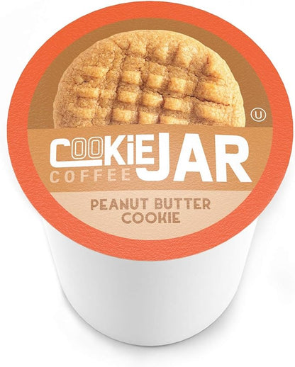 Cookie Jar Peanut Butter Flavored Coffee Pods for Keurig K Cup Brewers, 40 Count – Delicious Peanut Butter Flavor in Every Cup, Great for a Nutty Coffee Treat