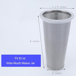 Load image into Gallery viewer, Fermus Cold Brew Coffee Maker, 32oz / 1Quart Glass Pitcher with Stainless Steel Filter and Pour Spout Handle Lid, Mason Jar for Making Cold Coffee, Fruit Drinks, Sun Tea (1, 32 Ounces)