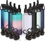 Load image into Gallery viewer, Volhoply 32 oz Insulated Water Bottles Bulk 8 Pack with Straw Lid &amp; Spout Lid,Stainless Steel Sports Water Bottle,Double Wall Vacuum Cups,Leak proof Wide Mouth Metal Flask for Travel(Eight Color,8)