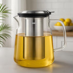 Load image into Gallery viewer, Aquach Glass Teapot with Removable Infuser - 57oz Borosilicate Tea Pot for Stovetop &amp; Cold Brew, Stainless Steel Filter for Loose Leaf/Iced Tea