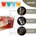 Load image into Gallery viewer, [1000 Pack 1oz Shot Glasses Disposable Cups, Gold Glitter Plastic Shot Glasses for Sauces &amp; Dips, Shot Cups Ideal for Tequila, Whiskey, Wine Tasting, Vodka &amp; Liquor
