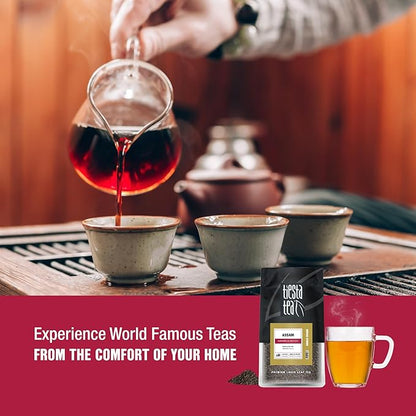 Tiesta Tea - Assam Black Tea, Loose Leaf, Single Origin Premium Black from India, High Caffeinated, Make Hot or Iced & Brews Up to 200 Cups, Pure Unblended, 16oz Resealable Bulk Pouch