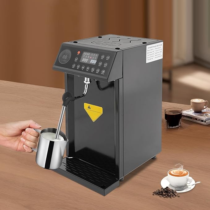 110V Electric Milk Frother and Steamer,1300W 8L/2.11Gal Stainless Steel Automatic Milk Warmer with Timer and LED Display