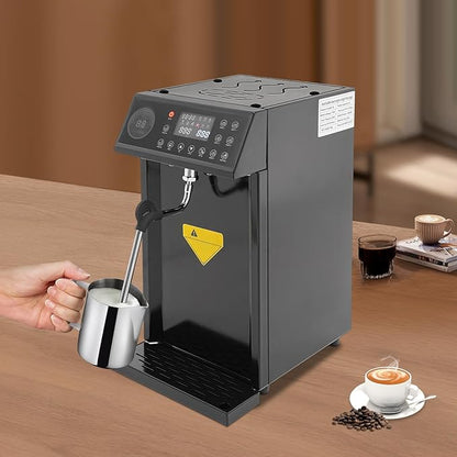 110V Electric Milk Frother and Steamer,1300W 8L/2.11Gal Stainless Steel Automatic Milk Warmer with Timer and LED Display