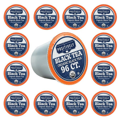 Organic Positively Tea Company, Organic Black Tea, K-Cup Compatible, 96 Pods