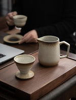 Load image into Gallery viewer, Pour Over Coffee Maker,Ceramic Coffee Maker With 100 pcs V60 Paper Filter，16oz/480ml Pour Over Coffee Dripper (Retro gold)